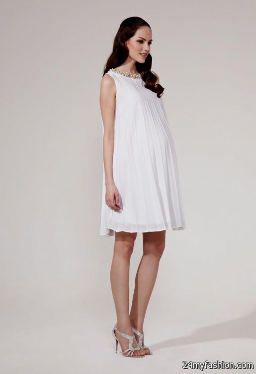 white maternity summer dress review
