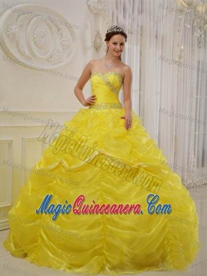 yellow dresses for quinceaneras