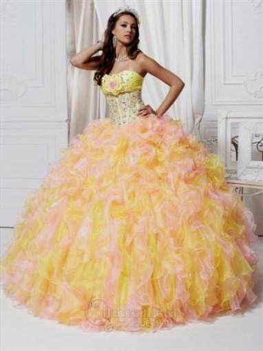 yellow dresses for quinceaneras