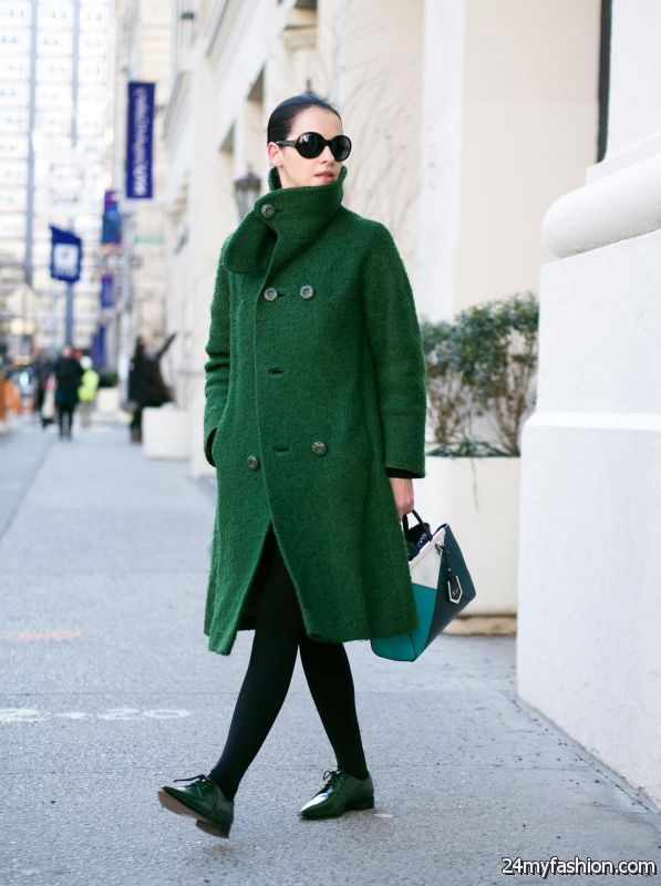 10 Ways To Wear A Green Coat 2019-2020