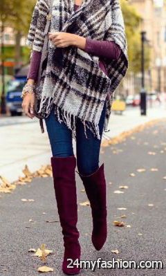 10 Ways To Wear Suede Knee High Boots With Scarves 2019-2020