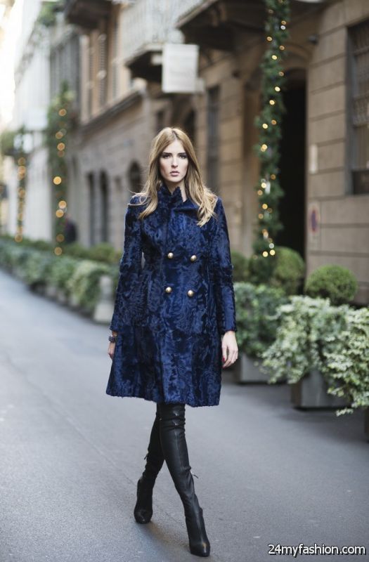 15 Ways to Style a Blue Coat 2019-2020
