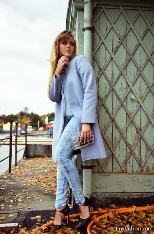 15 Ways to Style a Blue Coat 2019-2020