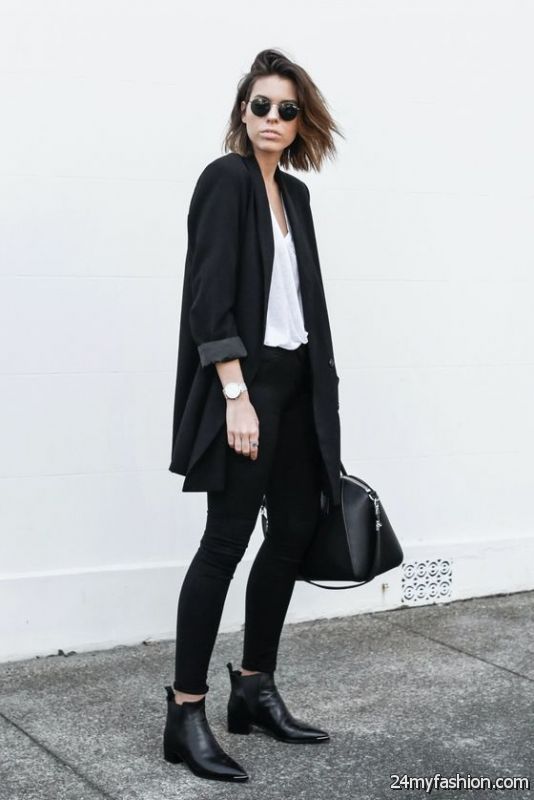 20 Ways To Wear Plain Black Blazers For Women 2019-2020