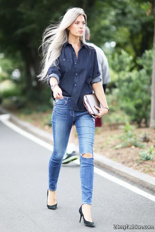 25 Fashion Tips On How To Wear A Denim Shirt 2019-2020