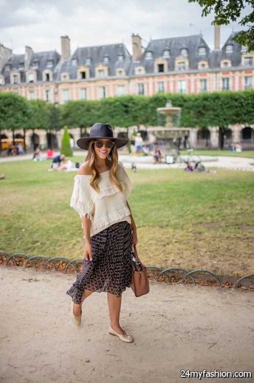 30 Cute Ways To Wear A Midi Skirt 2019-2020