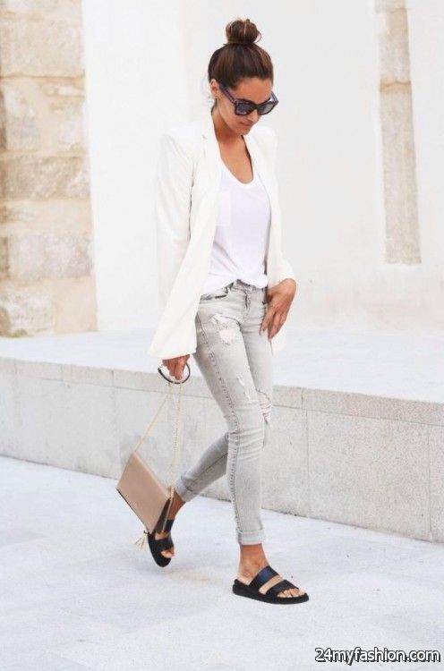 30 Inspiring Ways To Wear A White Blazer 2019-2020