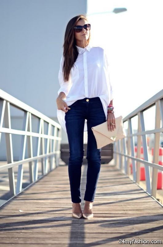 30 Ways To Wear Slim Jeans (Outfit Ideas) 2019-2020