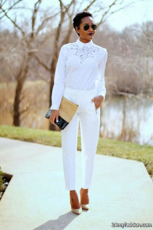 All White Office Outfit Ideas 2019-2020