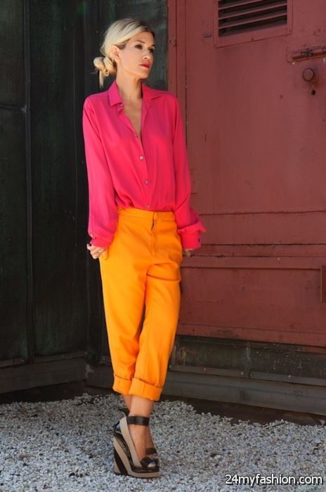Cool Women’s Outfit Ideas With Bright Colors 2019-2020