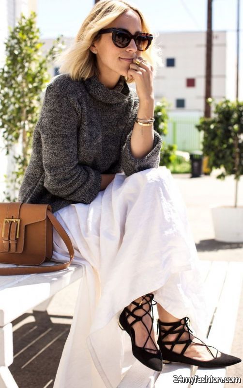 Flat Shoes Outfit Ideas For Fall 2019-2020