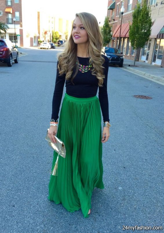 Green Skirt Outfits 2019-2020