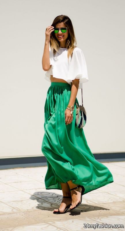 Green Skirt Outfits 2019-2020