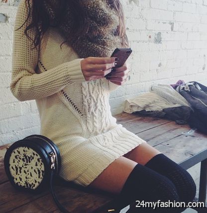 How To Wear A Knit Sweater Dress 2019-2020