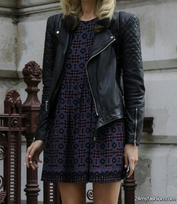 How To Wear A Leather Jacket With A Dress 2019-2020