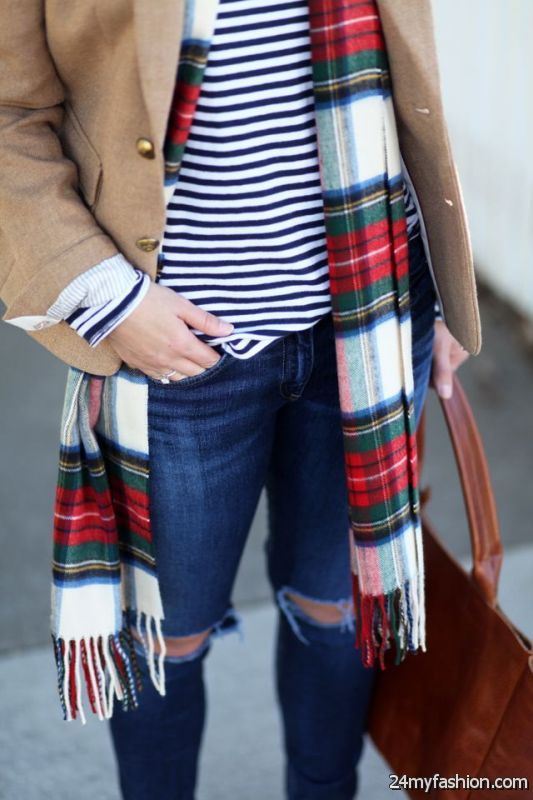 How To Wear A Plaid Scarf 2019-2020