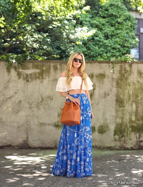 How To Wear Printed Maxi Skirts 2019-2020