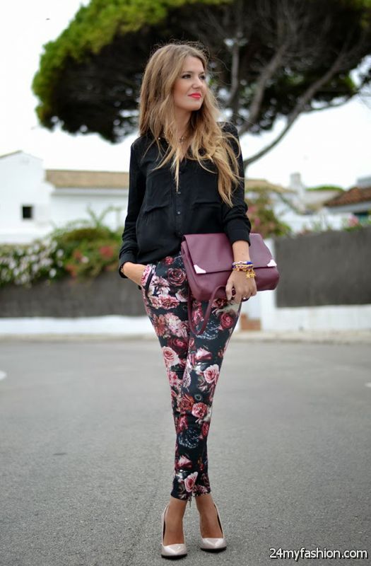 Outfit Ideas With Floral Pants 2019-2020