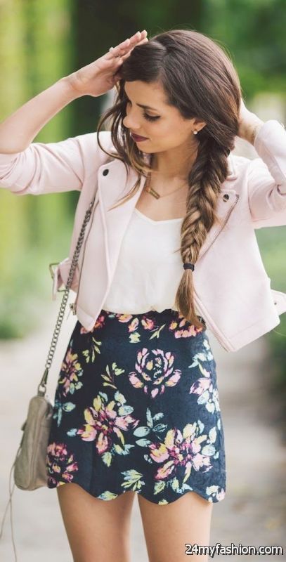 Printed Mini Skirt Outfit Ideas 2019-2020