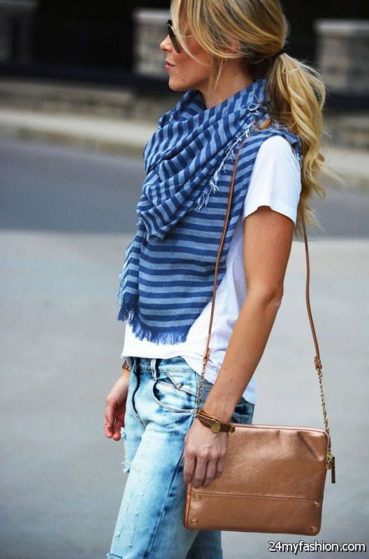 Printed Scarves Outfit Ideas For Women 2019-2020