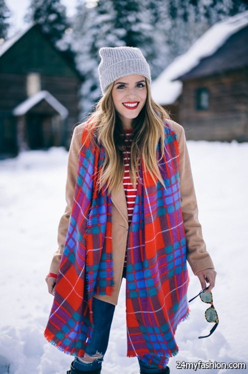 Printed Scarves Outfit Ideas For Women 2019-2020