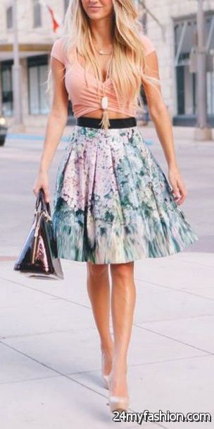 Printed Skirts Outfit Ideas 2019-2020
