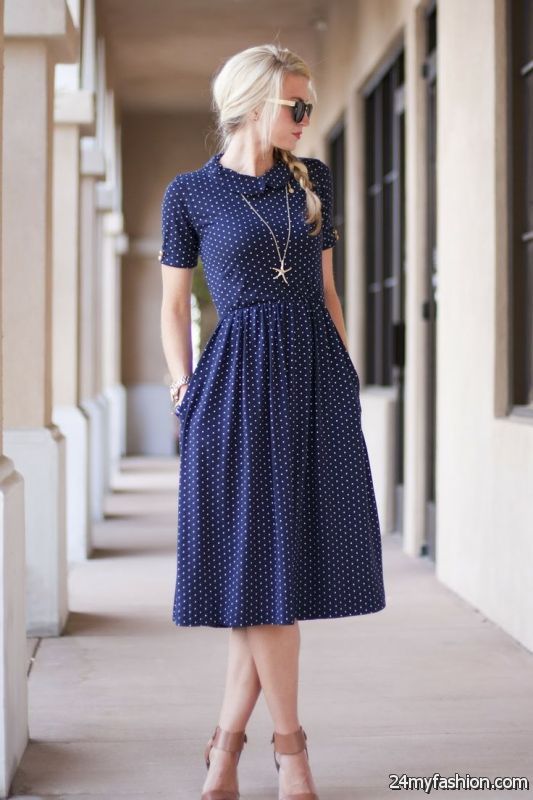 Retro & Vintage Inspired Polka Dot Dresses Styles 2019-2020
