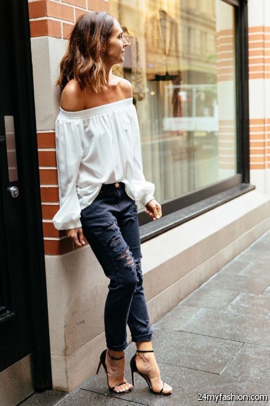 Ripped Jeans Outfit Ideas 2019-2020