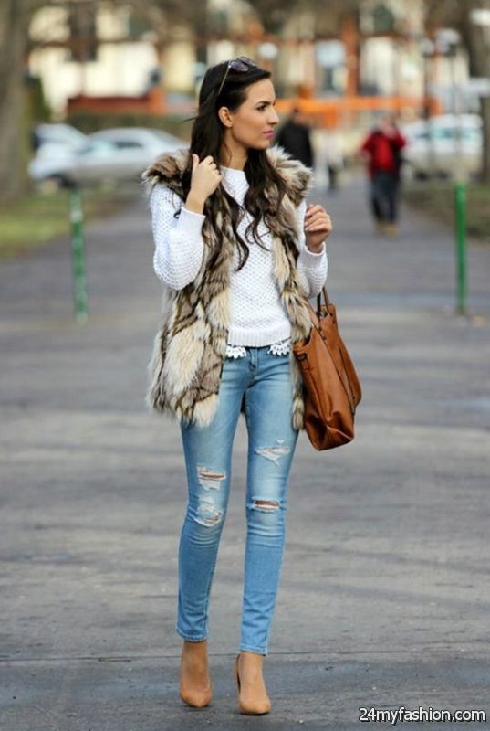 Ripped Jeans Outfit Ideas 2019-2020