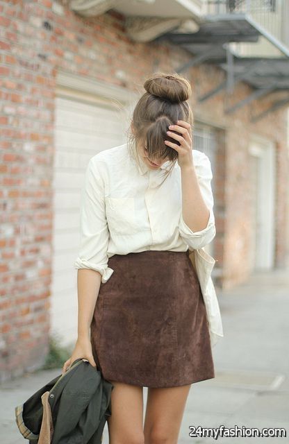 Suede Skirts Designs And Outfit Inspiration 2019-2020
