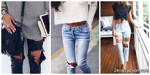 The Best Distressed Jeans Styles 2019-2020