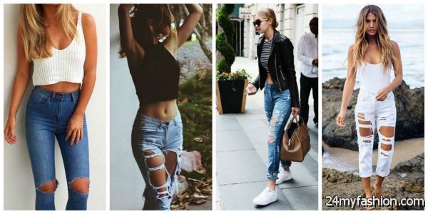 The Best Distressed Jeans Styles 2019-2020