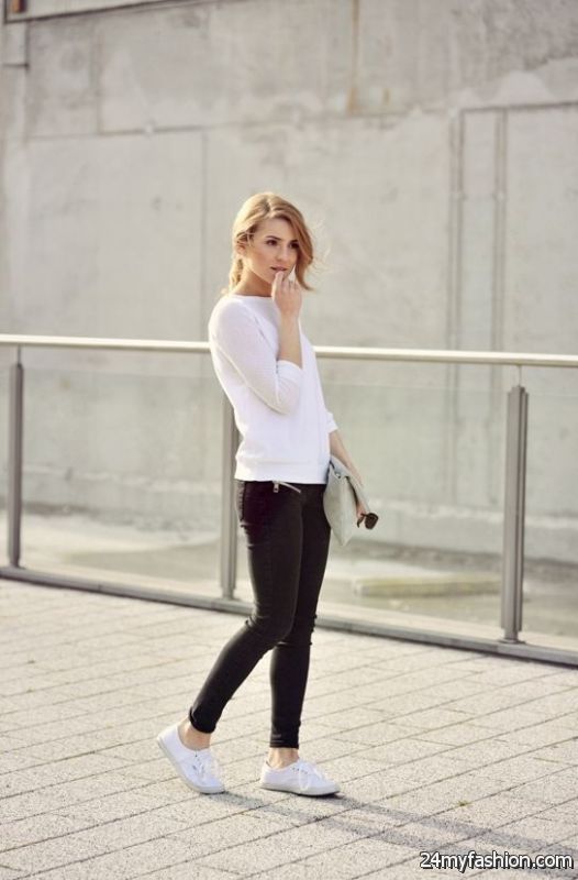 Women’s Outfit Ideas With White Sneakers 2019-2020