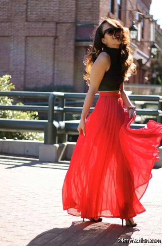 Long And Maxi Skirts Outfit Ideas 2019-2020