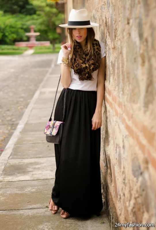 Long And Maxi Skirts Outfit Ideas 2019-2020