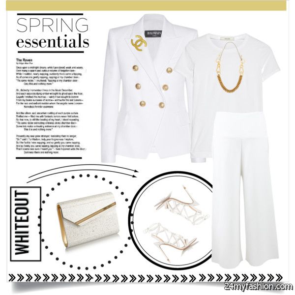 All White Outfits With Blazer For Women 2020-2021