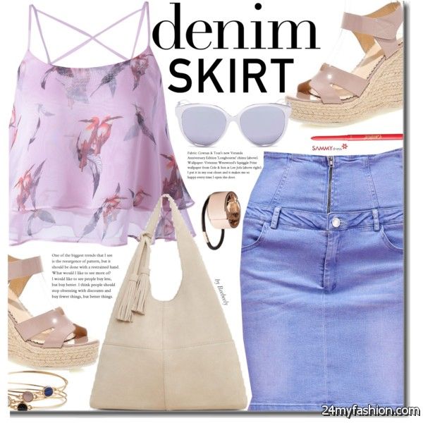 Denim Skirts Outfit Ideas To Copy This Year 2020-2021