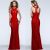 Amazing Womens Striped Sequin Trim Gown Formal Prom Ball Wedding Cocktail Maxi Dress 2018