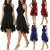Great S-8XL Women Sleeveless Chiffon V-neck Dress Strap Backless Party Dress 2021