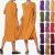 Great TheMogan Women & PLUS Long Sleeve A-line Fit & Flare Midi Long Dress W/ Pockets 2021