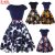 Amazing Summer Casual Vintage Dress Women Retro Tunic Short Sleeved Print Floral Dresses 2021