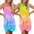 Awesome Women’s Tie Dye Summer Sleeveless Dress Casual Loose Tank T-Shirt Short Sundress 2021