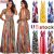 Awesome Women Floral Sexy Backless Evening Party Beach Long Maxi Dresses Boho Sundress 2021