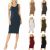 Amazing Womens Sleeveless Cotton Bodycon Tank Knee Length Midi Dress 2021