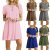 Great Womens Mini Short Sleeve T Shirt Dress Plus Size Beach Sundress A Line Dress US 2021