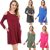 Great Womens Long Sleeve Sexy Off-shoulder Dress O Neck Solid Color Loose Casual Skirt 2021
