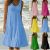 Awesome Womens Summer Sundress Crew Neck Sleeveless A Line Tank Midi Casual Beach Dress 2021