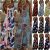Great Womens Summer Swing Sundress  Boho Floral Print Maxi V Neck Holiday Top Dress 2021