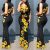Great Women’s Bodycon Sexy Sunflower Sleeveless Dress Deep V Maxi Party Evening Gown 2021