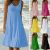 Awesome Women Summer Crew Neck Sleeveless A Line Short Dress Casual Beach Tank Sundress 2021